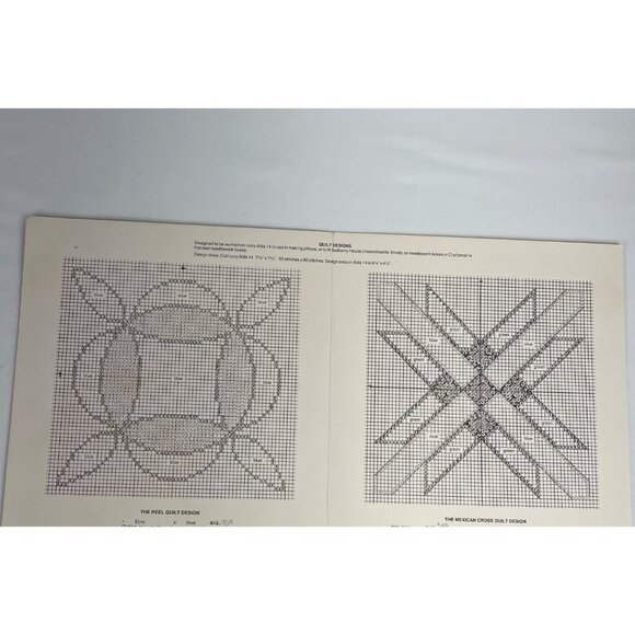 Pat Waters Cross Stitch Leaflets Quilters Delight II and III Quilt Designs 80's - Picture 6 of 8